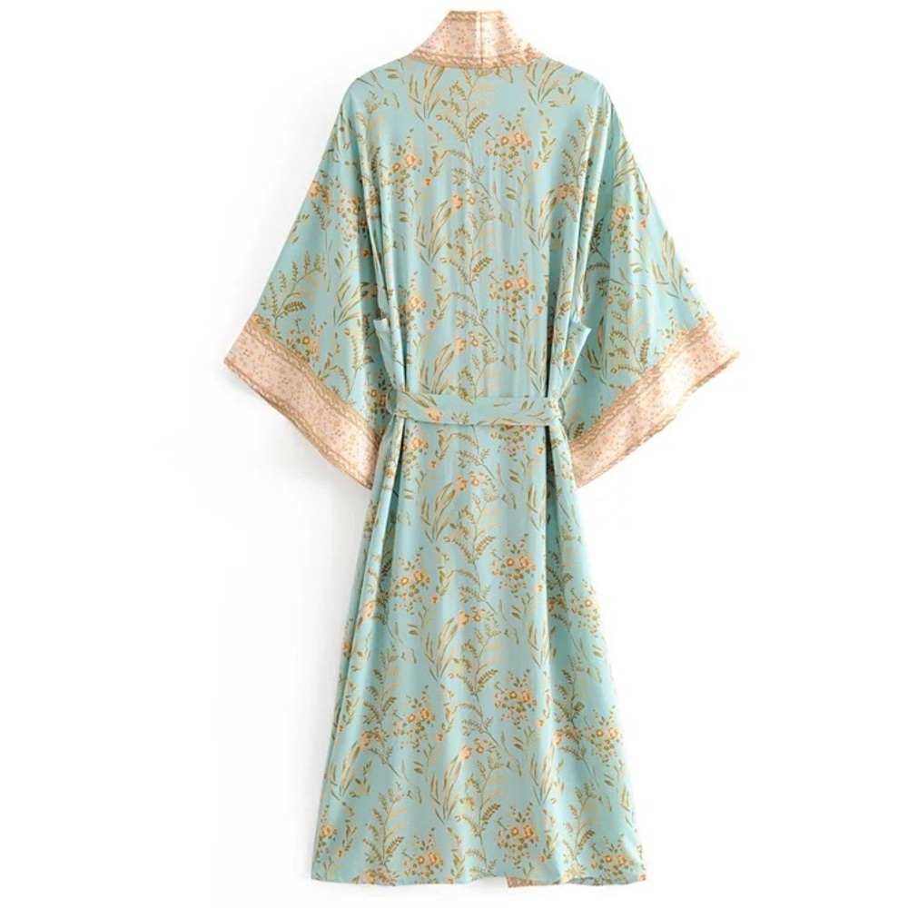 •NOW IN• Gypsy Lime + Thyme Bohemian Wrap Kimono - Picture 12 of 16